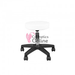 Scaun pentru salon cu baza de plastic, model AM 004 alb, art ACP 133200